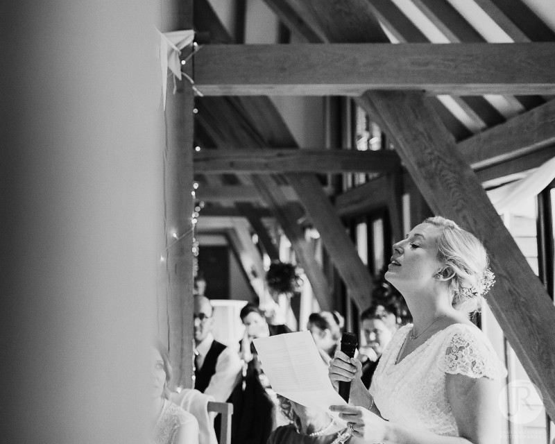 Bride gets really emotional whilst giving her speech