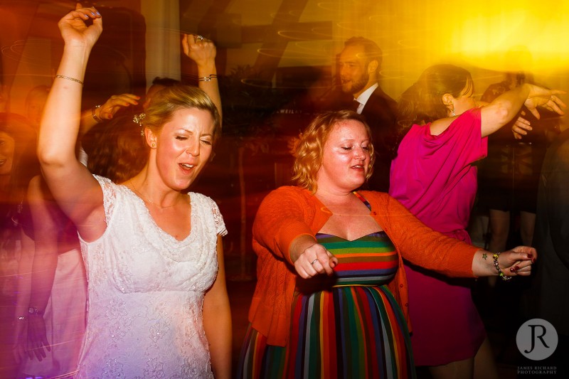 Karen partying during her reception at The Old Kent Barn